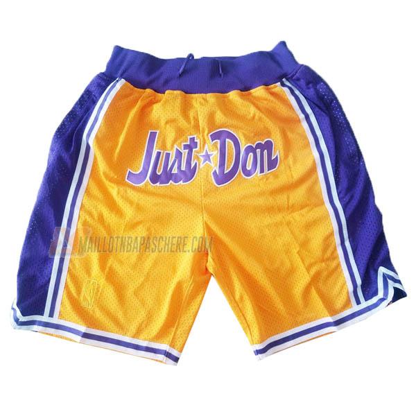 shorts de basket los angeles lakers de jaune just don moda edition