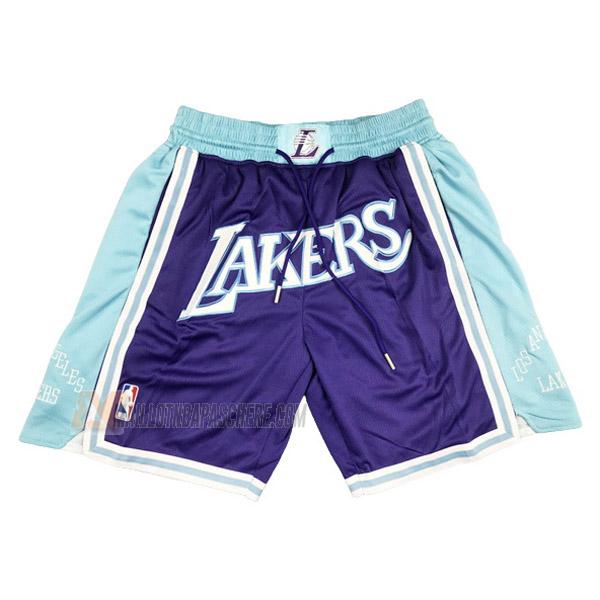 shorts de basket los angeles lakers de mauve vert just don