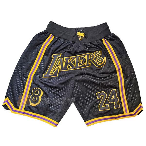 shorts de basket los angeles lakers de noir just don 8-24