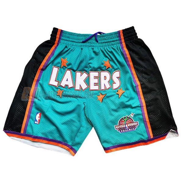 shorts de basket los angeles lakers de vert noir just don all-star