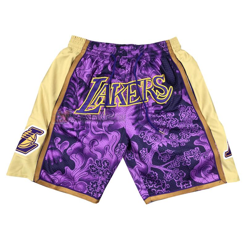 shorts de basket los angeles lakers de violet tiger year edition 2023