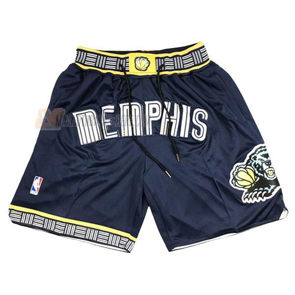 shorts de basket memphis grizzlies de bleu marine just don classic edition