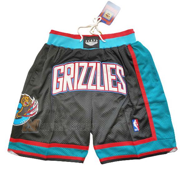 shorts de basket memphis grizzlies de noir just don classic edition