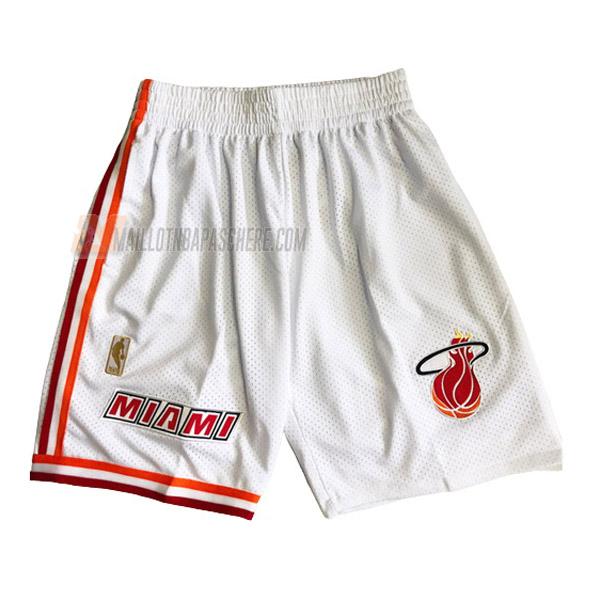 shorts de basket miami heat de blanc avec poche