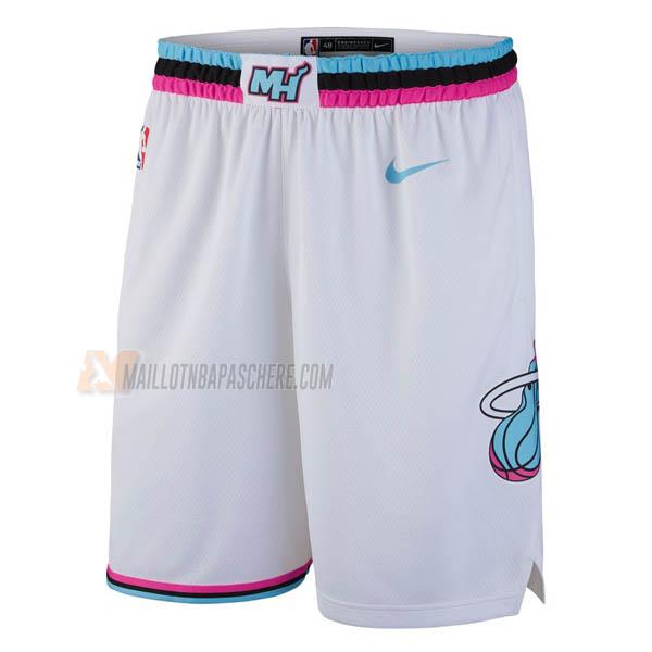 shorts de basket miami heat de blanc city edition 2018