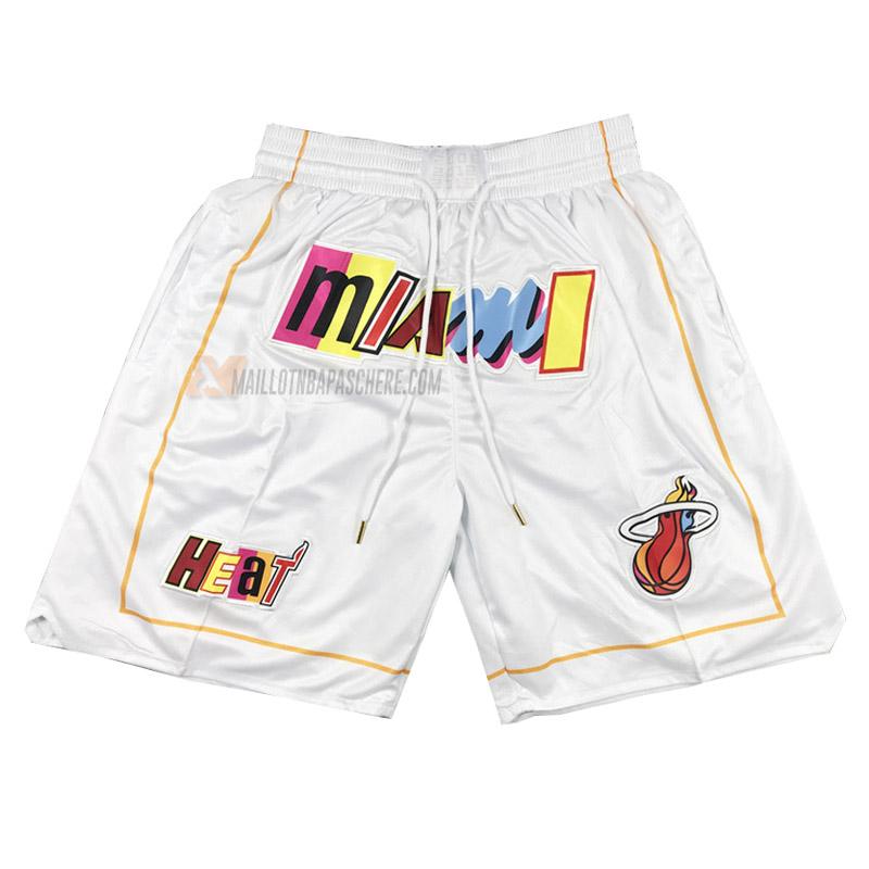 shorts de basket miami heat de blanc city edition 2023