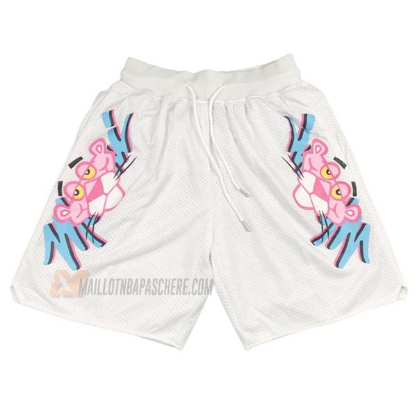 shorts de basket miami heat de blanc pink panther