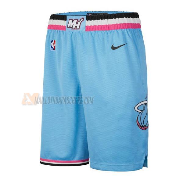 shorts de basket miami heat de bleu city edition 2020