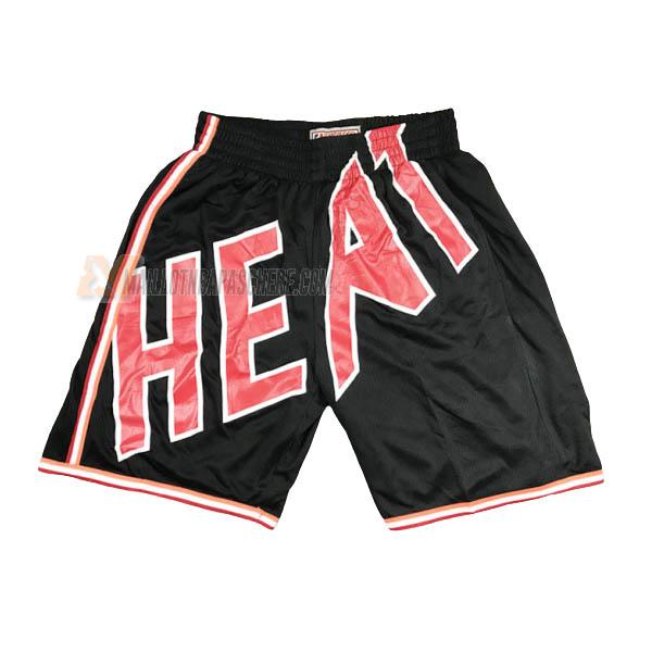 shorts de basket miami heat de noir big face