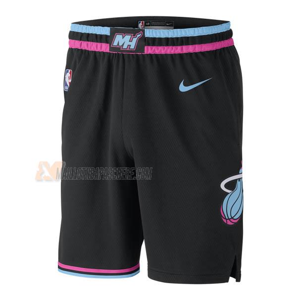 shorts de basket miami heat de noir city edition 2019