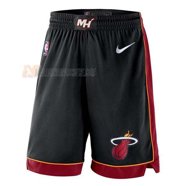 shorts de basket miami heat de noir icon edition 2023