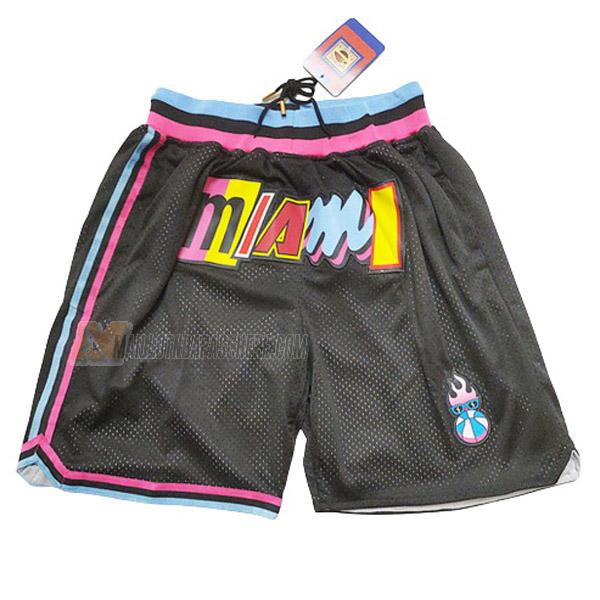 shorts de basket miami heat de noir just don