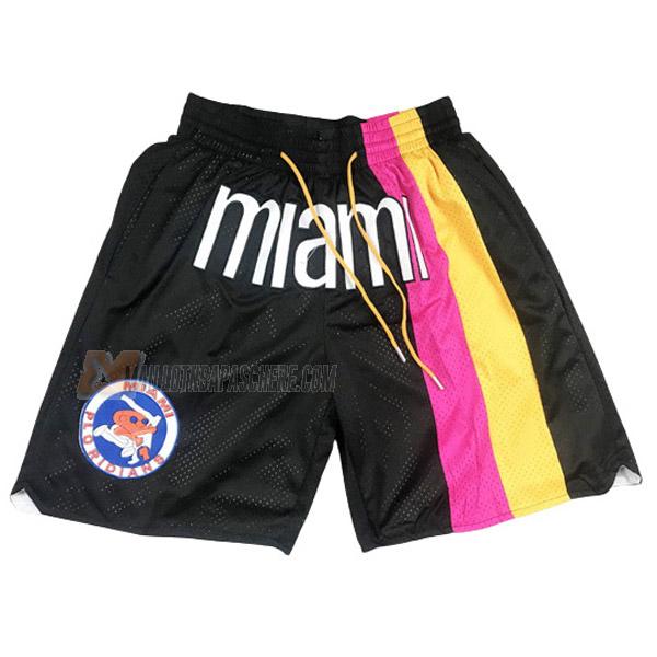 shorts de basket miami heat de noir just don classic edition 2006