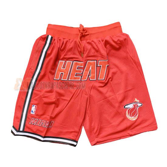 shorts de basket miami heat de rouge just don