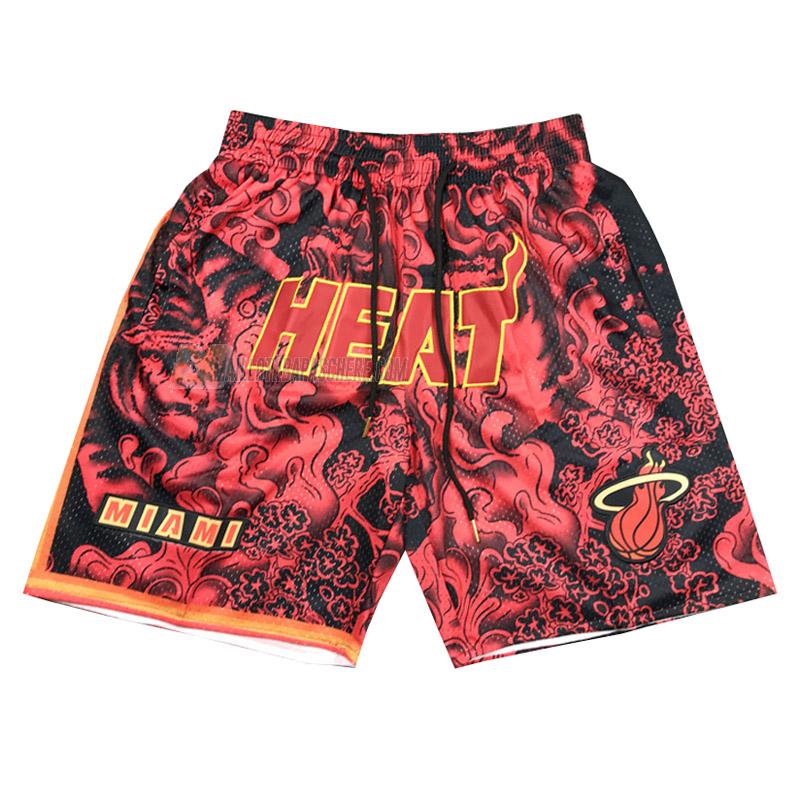 shorts de basket miami heat de rouge tiger year edition 2023