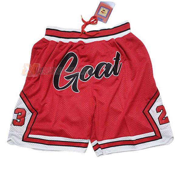 shorts de basket michael jordan de rouge just don goat