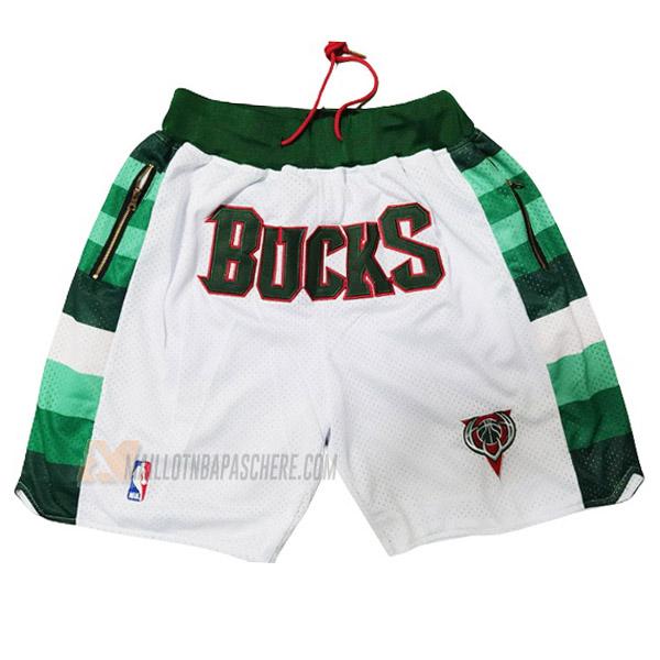 shorts de basket milwaukee bucks de blanc just don city edition 2022