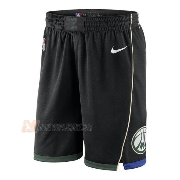 shorts de basket milwaukee bucks de noir statement edition 2022