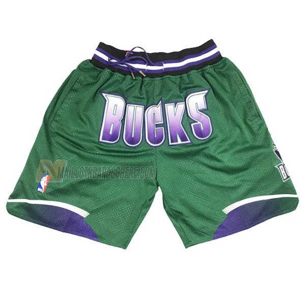 shorts de basket milwaukee bucks de vert just don classic edition 2013