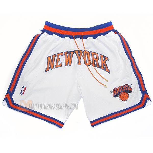 shorts de basket new york knicks de blanc just don