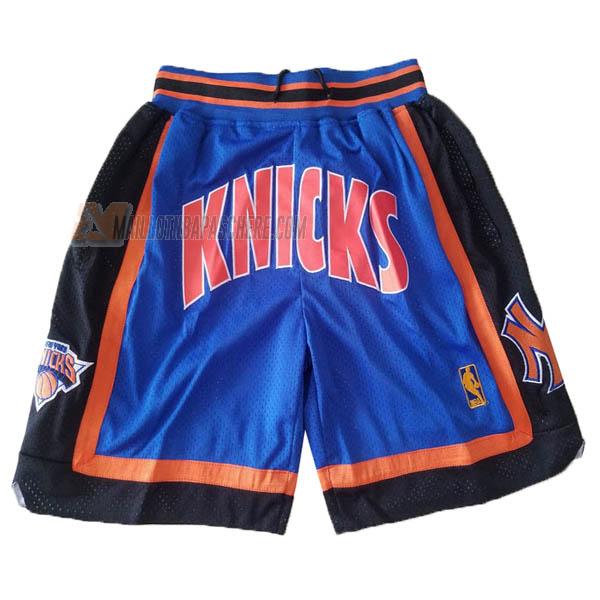 shorts de basket new york knicks de bleu just don