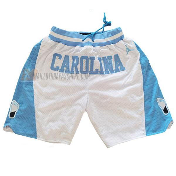 shorts de basket north carolina de blanc just don