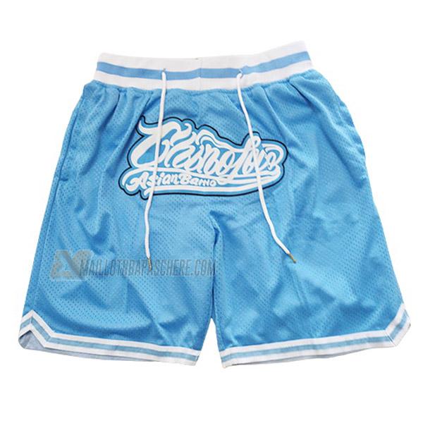 shorts de basket north carolina de bleu avec poche