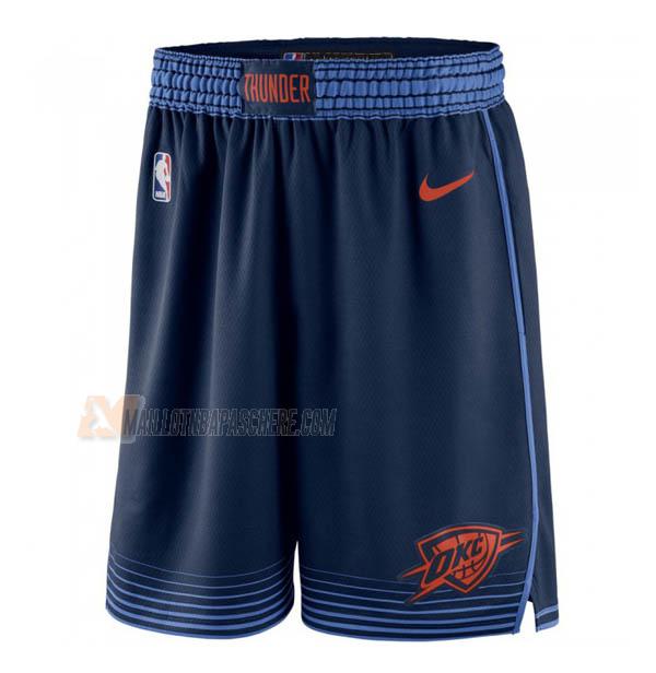 shorts de basket oklahoma city thunder de bleu marine statement edition 2019