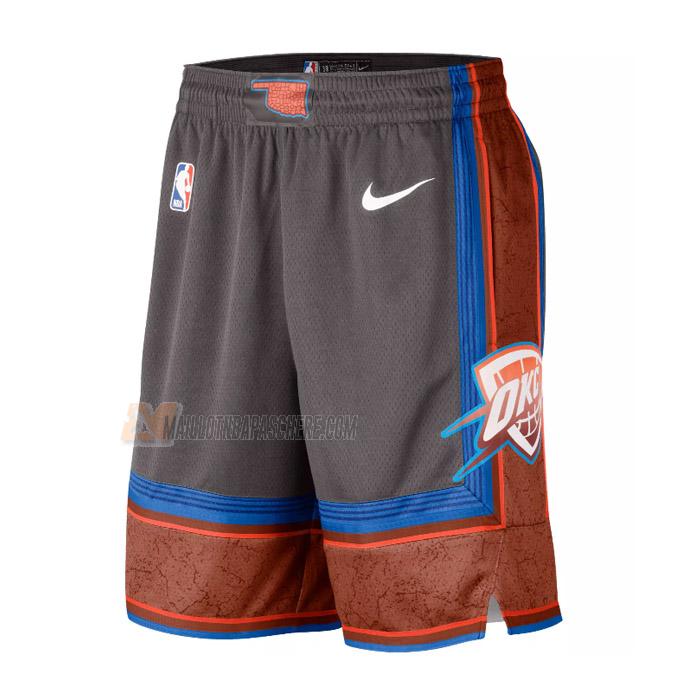 shorts de basket oklahoma city thunder de gris city edition 2023