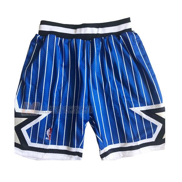 shorts de basket orlando magic de bleu avec poche