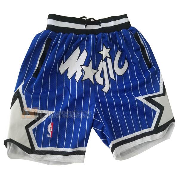 shorts de basket orlando magic de bleu just don classic edition