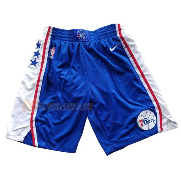 shorts de basket philadelphia 76ers de bleu icon edition 2023