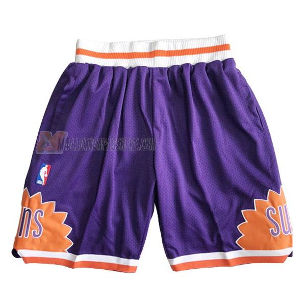 shorts de basket phoenix suns de mauve avec poche