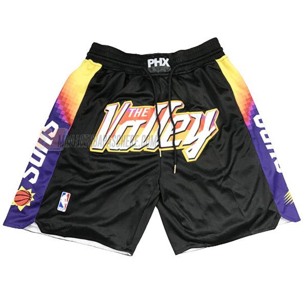 shorts de basket phoenix suns de noir avec poche