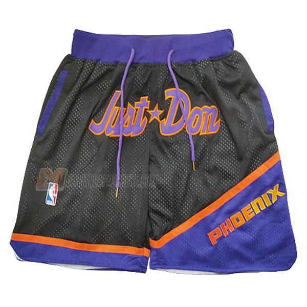 shorts de basket phoenix suns de noir just don moda edition