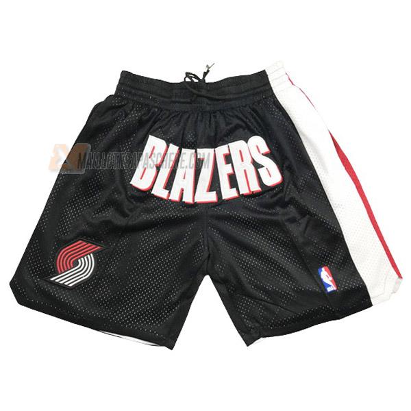 shorts de basket portland trail blazers de noir just don