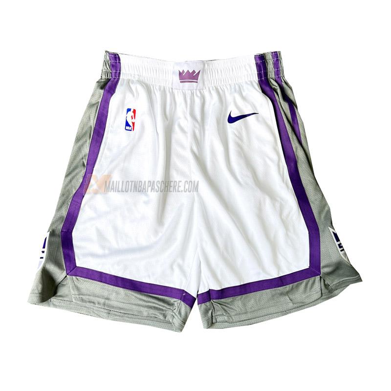 shorts de basket sacramento kings de blanc association edition 2022-23