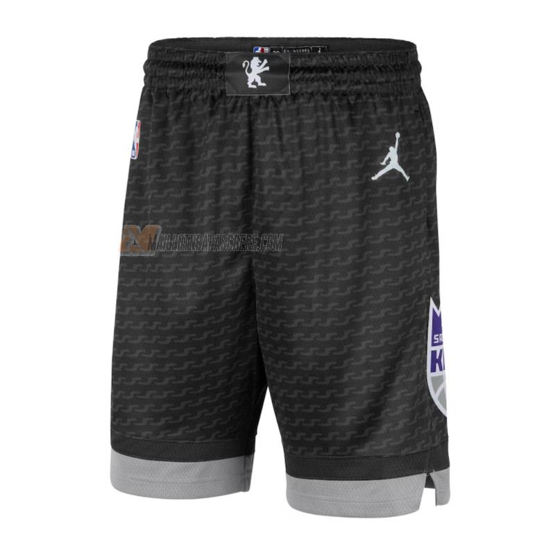 shorts de basket sacramento kings de noir statement edition 2022-23