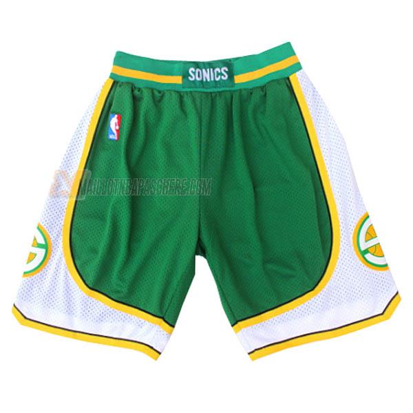 shorts de basket super sonics de vert