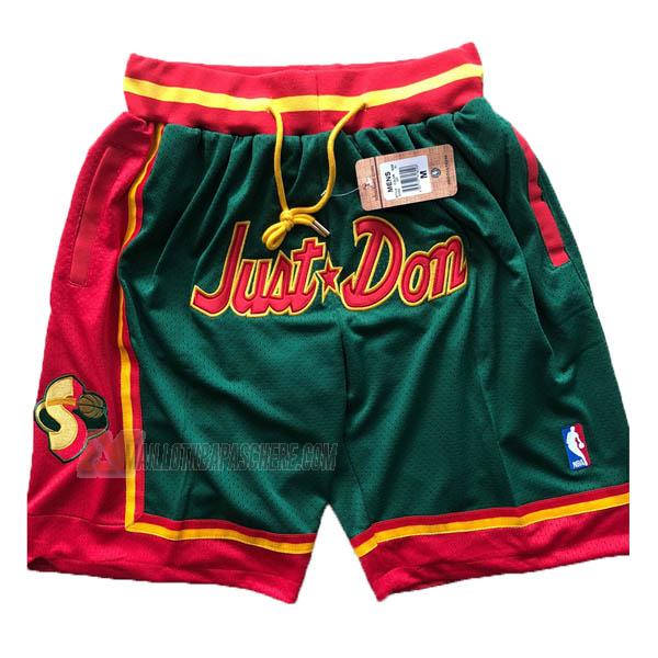 shorts de basket super sonics de vert just don