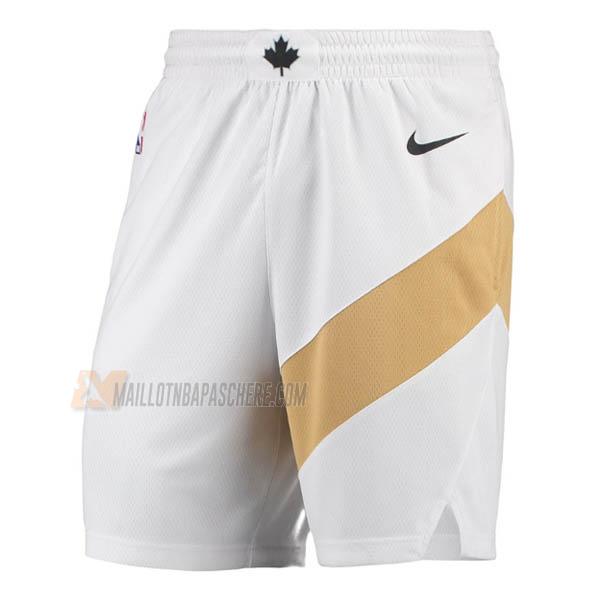 shorts de basket toronto raptors de blanc city edition 2019