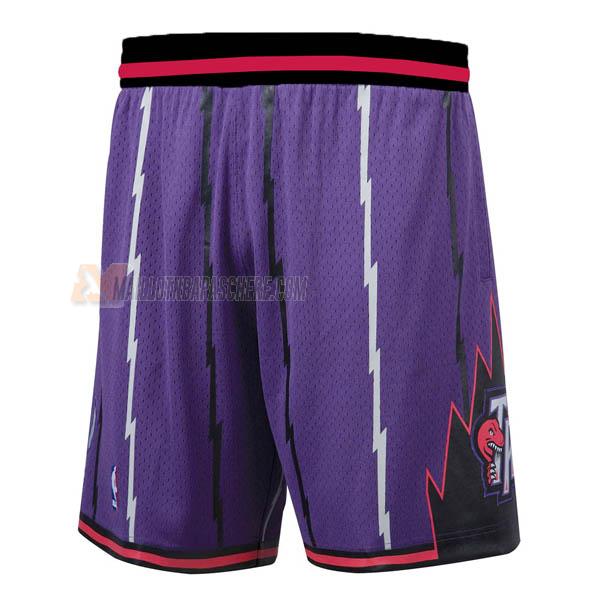 shorts de basket toronto raptors de mauve classic edition 2015