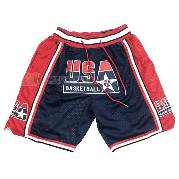 shorts de basket usa de bleu marine 1992