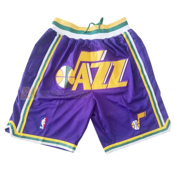 shorts de basket utah jazz de mauve just don classic edition 1994