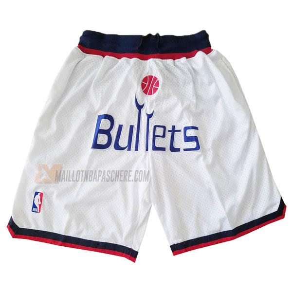 shorts de basket washington wizards de blanc just don classic edition