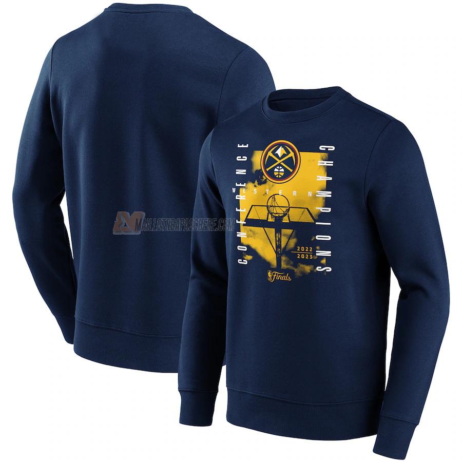 survetement denver nuggets de 23621a10 homme bleu western champions 2022-23