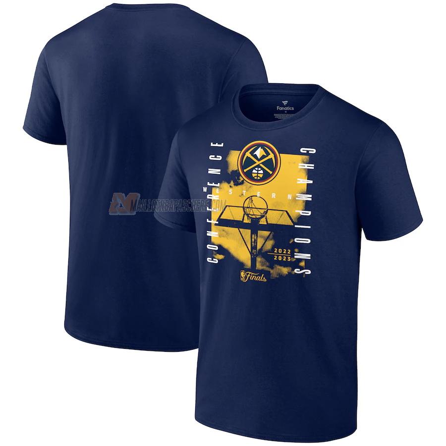 t-shirt denver nuggets de 23621a18 homme bleu western champions 2022-23