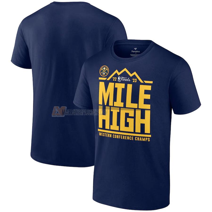 t-shirt denver nuggets de 23621a21 homme bleu western champions