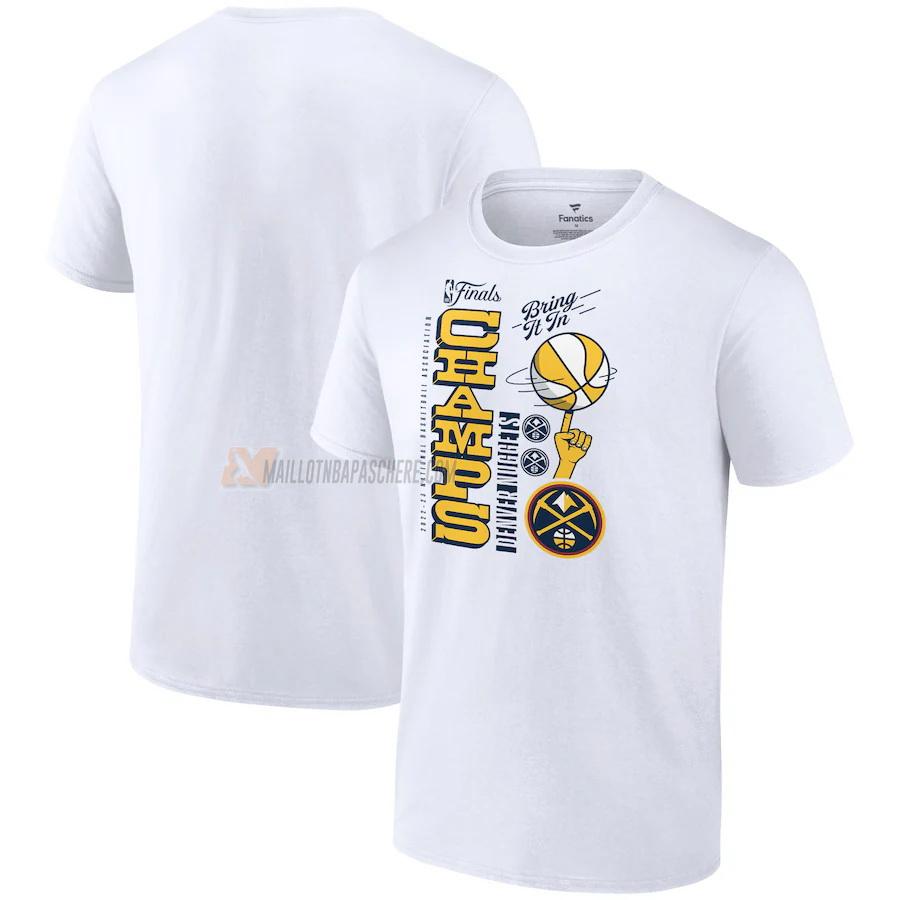 t-shirt denver nuggets de 23621a26 homme blanc nba champs 2022-23