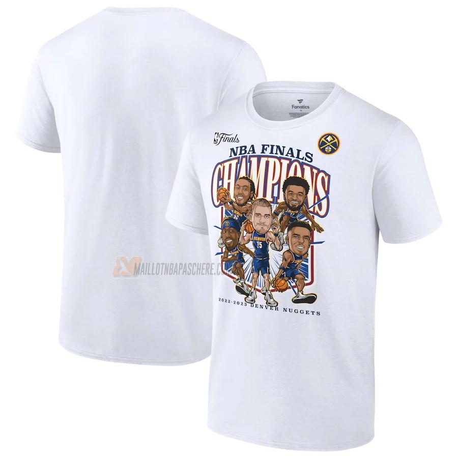 t-shirt denver nuggets de 23621a27 homme blanc nba finals champions 2023